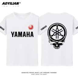 Yamaha Logo Printed T-shirt, Motorcycle Style Men's T-shirt, Motocross Summer Sports Sweat-absorbing T-shirt 2025