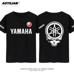 Yamaha Logo Printed T-shirt, Motorcycle Style Men's T-shirt, Motocross Summer Sports Sweat-absorbing T-shirt 2025