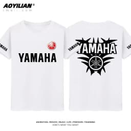 Yamaha Logo Printed T-shirt, Motorcycle Style Men's T-shirt, Motocross Summer Sports Sweat-absorbing T-shirt 2025