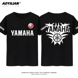 Yamaha Logo Printed T-shirt, Motorcycle Style Men's T-shirt, Motocross Summer Sports Sweat-absorbing T-shirt 2025