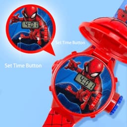 2026 New 3D Projection Spiderman Children Watches for Kids Frozen Elsa Girls Digital Clock School Student Gift relogio infantil