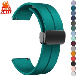 18mm 20mm 22mm Silicone Band for Samsung Galaxy Watch 7 6 5 4 40/44mm Magnetic Bracelet for Huawei Watch GT7 6Pro GT5 4Pro 46mm