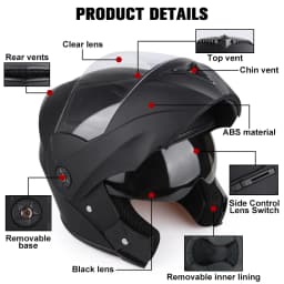 New Motorcycle helmet full face racing with Double sun visor Women man flip up Double lens DOT Gifts gloves and mask