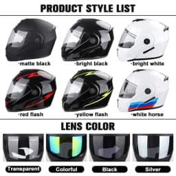 New Motorcycle helmet full face racing with Double sun visor Women man flip up Double lens DOT Gifts gloves and mask