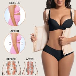 1PCS Waist Trainer for Women Corset Shapewear with Zipper Women's Waist Cincher Tank Top with Adjustable Straps