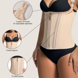 1PCS Waist Trainer for Women Corset Shapewear with Zipper Women's Waist Cincher Tank Top with Adjustable Straps
