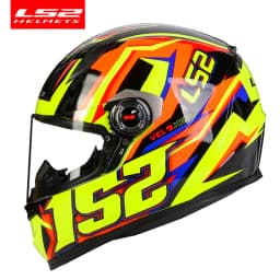 LS2 FF358 Full Face Motorcycle Helmet High Quality LS2 Brazil Flag Capacete Casque Moto Helm ECE Approved No Pump