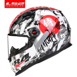 LS2 FF358 Full Face Motorcycle Helmet High Quality LS2 Brazil Flag Capacete Casque Moto Helm ECE Approved No Pump