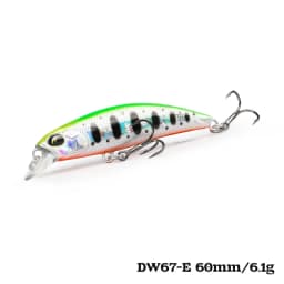 TSURINOYA Sinking Minnow 60S 60mm 6.1g DW67 New Fishing Lures Professional Hard Lure Pencil Wobbler Crankbait Bass Pike Baits