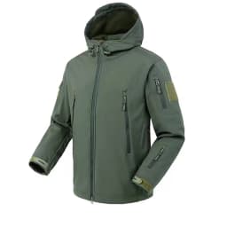 Men's Autumn Winter SoftShell Fleece Jackets Male Hood Windproof Coat Fishing Hiking Camping Climbing Skiing Warm Pants Trousers