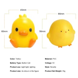 Duck/chicken Night Light Bedroom Decoration Cute Cartoon Animal Night Light Christmas Gifts For Kids Room Bedside Sleeping Lamp