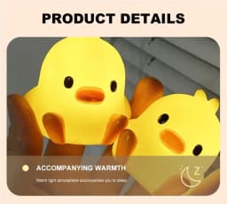 Duck/chicken Night Light Bedroom Decoration Cute Cartoon Animal Night Light Christmas Gifts For Kids Room Bedside Sleeping Lamp