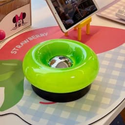 Cute Donut Touch Desk Lamp Bauhaus Design Bedroom Bedside Ambient Light Solid Wood Charging Lamps