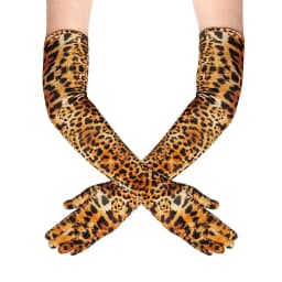 53cm Women Velvet Long Warm Evening Dress Elegant Etiquette Black Elasticity Gloves Retro Style Banquet Party Accessories