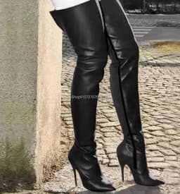 Patent Leather Over The Knee Boots Ladies High Heels 2023 New Large Size Sexy Thigh High Boots Stiletto Women Boots Botas Mujer