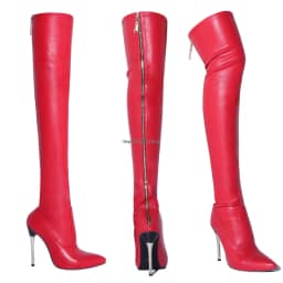 Patent Leather Over The Knee Boots Ladies High Heels 2023 New Large Size Sexy Thigh High Boots Stiletto Women Boots Botas Mujer