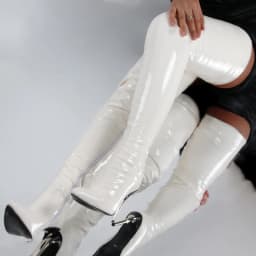Patent Leather Over The Knee Boots Ladies High Heels 2023 New Large Size Sexy Thigh High Boots Stiletto Women Boots Botas Mujer