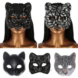 1PC Fashion EVA Cat Girl Mask Half Face Party Makeup Ball Masquerade Mask Venetian Party Mardi Gras Mask
