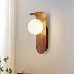 Iron Wood Grain Wall Lamp Acrylic Lamp Shade Living Room Bedroom Bookstore Retro Decoration Corridor Hall Simple Background Lamp