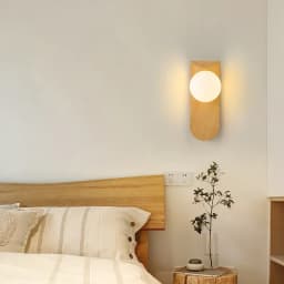 Iron Wood Grain Wall Lamp Acrylic Lamp Shade Living Room Bedroom Bookstore Retro Decoration Corridor Hall Simple Background Lamp