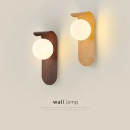 Iron Wood Grain Wall Lamp Acrylic Lamp Shade Living Room Bedroom Bookstore Retro Decoration Corridor Hall Simple Background Lamp