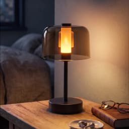 KFV Desk Lamp Luxury Transparent Light Lampshade Bedroom LED Table Lamp Decoration Mood Light Bedside Rechargeable Desk Lamps