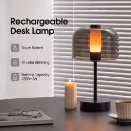 KFV Desk Lamp Luxury Transparent Light Lampshade Bedroom LED Table Lamp Decoration Mood Light Bedside Rechargeable Desk Lamps