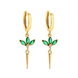 HECHENG,Hanging Rivet Cone Pendant Earrings Fashionable Women's Silver Color Accessories Party Jewelry