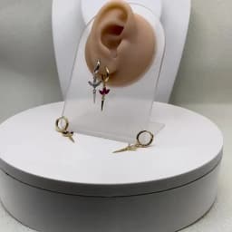 HECHENG,Hanging Rivet Cone Pendant Earrings Fashionable Women's Silver Color Accessories Party Jewelry