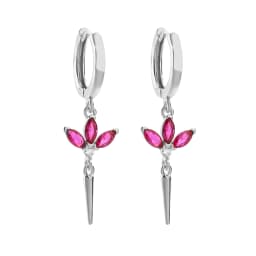 HECHENG,Hanging Rivet Cone Pendant Earrings Fashionable Women's Silver Color Accessories Party Jewelry