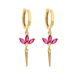 HECHENG,Hanging Rivet Cone Pendant Earrings Fashionable Women's Silver Color Accessories Party Jewelry