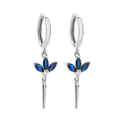 HECHENG,Hanging Rivet Cone Pendant Earrings Fashionable Women's Silver Color Accessories Party Jewelry