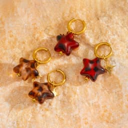 New Star Earrings for Women, Detachable Drop Dangle Pendant with 18K Gold Plated Huggie Hoops, Stainless Steel Hypoallergenic
