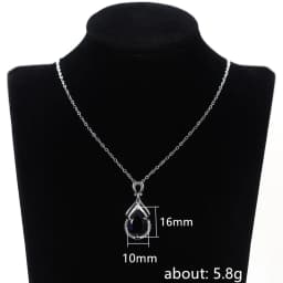 Huitan Elegant Special Women Pendant Necklace Inlaid Shining Blue CZ Trendy Party Accessories Charming Jewelry for Wedding Gift