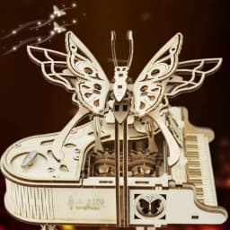 3D Wooden Puzzle Music Box Piano Model Kit DIY Assembly Musical Instrument Building Kits Home Decor Crafts Gift for Adults Kids
