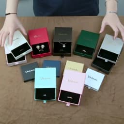 5pcs 9x9x1.7cm Kraft Paper Drawer Travel Jewelry Packaging Box Greeting Card Necklace Bracelet Earrings Gift Organizer Case Box