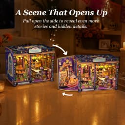 Original CUTEBEE DIY Book Nook Day of the Dead Booknook Plaza De Los Muertos Mexican Folklore Bookshelf Insert Decor DIY Craft