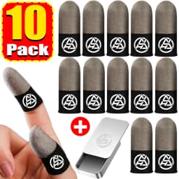 Soft Game Fingertip Gloves Sweatproof Anti-slip Gamer Thimbles Touch Screen Finger Sleeve Breathable Fingertip Cover for Gamer