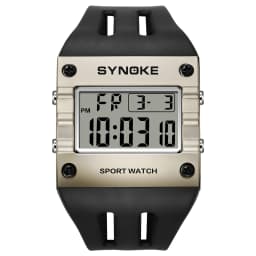 SYNOKE Men's Digital Sport Watch, Waterproof Square Wristwatch with Alarm Stopwatch, EL Luminous, Shockproof, 12/24H, Date Week