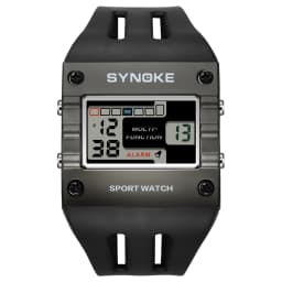 SYNOKE Men's Digital Sport Watch, Waterproof Square Wristwatch with Alarm Stopwatch, EL Luminous, Shockproof, 12/24H, Date Week
