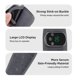 Heated Wrist & Foot Massager for Home Comfort Cordless Hand Wrist Wrap with 5 Heat & 3 Vibration Modes Ankle Massager Belt