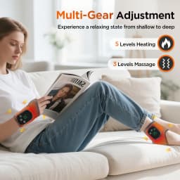 Heated Wrist & Foot Massager for Home Comfort Cordless Hand Wrist Wrap with 5 Heat & 3 Vibration Modes Ankle Massager Belt