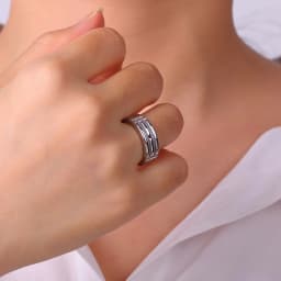 Skyrim Stainless Steel Atlantis Ring Men Women Fashion Minimalist Couple Rings Wedding Band Anniversary Jewelry Gift Wholesale