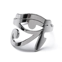 Ancient Egyptian Eye of Horus Ring for Men Women Stainless Steel Gold Color Lucky Amulet Finger Rings Hip Hop Jewelry anillos