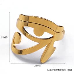 Ancient Egyptian Eye of Horus Ring for Men Women Stainless Steel Gold Color Lucky Amulet Finger Rings Hip Hop Jewelry anillos