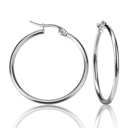 LUXUKISSKIDS серьги 10/20/30/35/45/50/70MM Large Hoop Earrings For Woman/Men Stainless Steel Wholesale Small Round Clips Jewelry