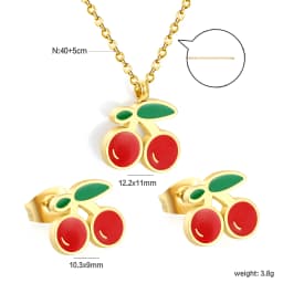 LUXUKISSKIDS Cute Girls Unicorn Sets of Necklace Pendant Earrings Stainless Steel Colorful Butterfly Jewelry Set Birthday Party