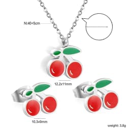 LUXUKISSKIDS Cute Girls Unicorn Sets of Necklace Pendant Earrings Stainless Steel Colorful Butterfly Jewelry Set Birthday Party