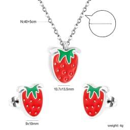 LUXUKISSKIDS Cute Girls Unicorn Sets of Necklace Pendant Earrings Stainless Steel Colorful Butterfly Jewelry Set Birthday Party
