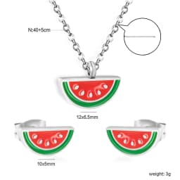 LUXUKISSKIDS Cute Girls Unicorn Sets of Necklace Pendant Earrings Stainless Steel Colorful Butterfly Jewelry Set Birthday Party